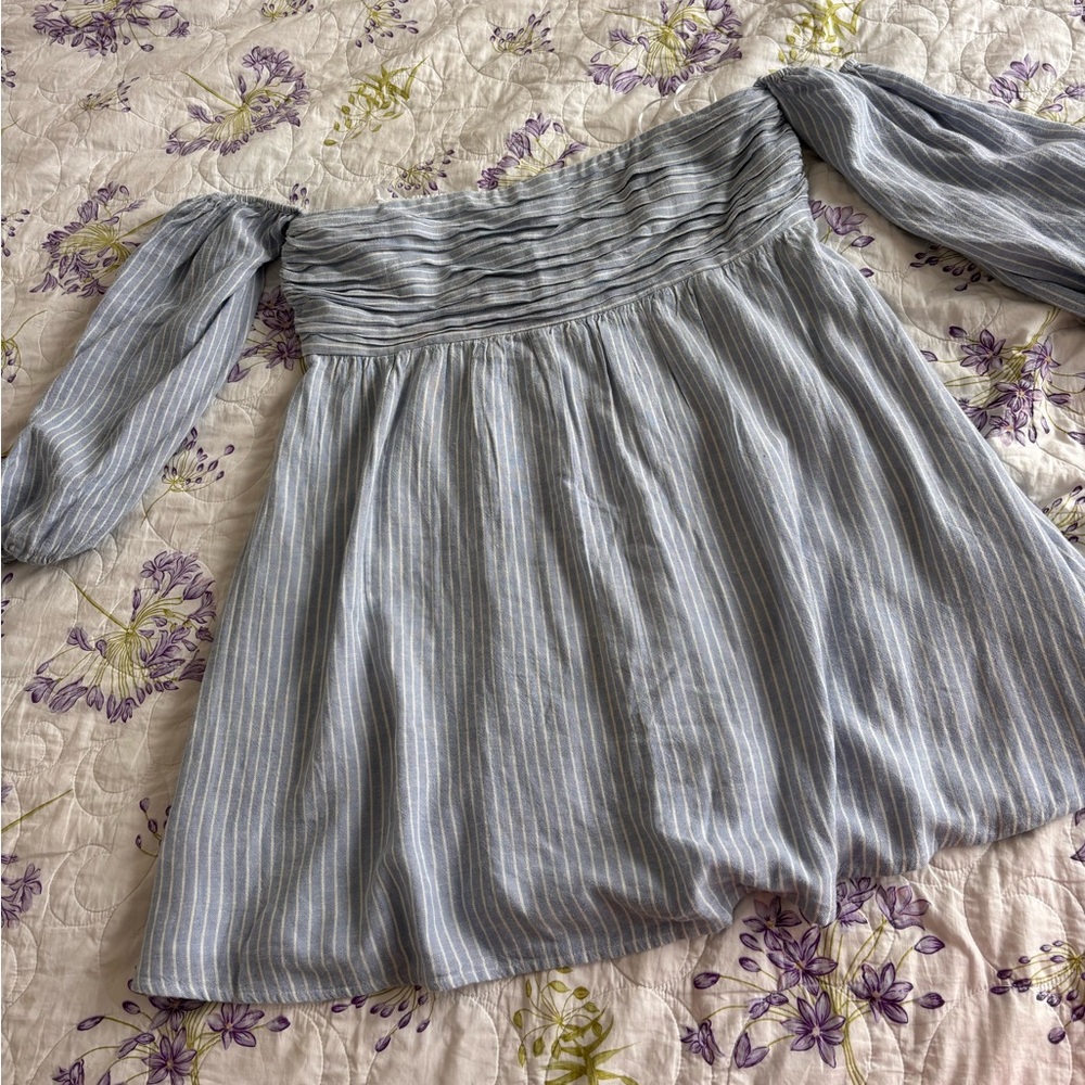 Striped Off-Shoulder Dress